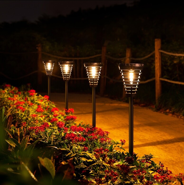 bollard solar garden lights