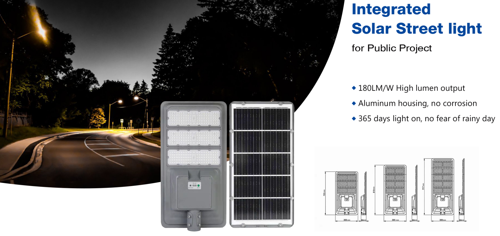 all in one solar street light