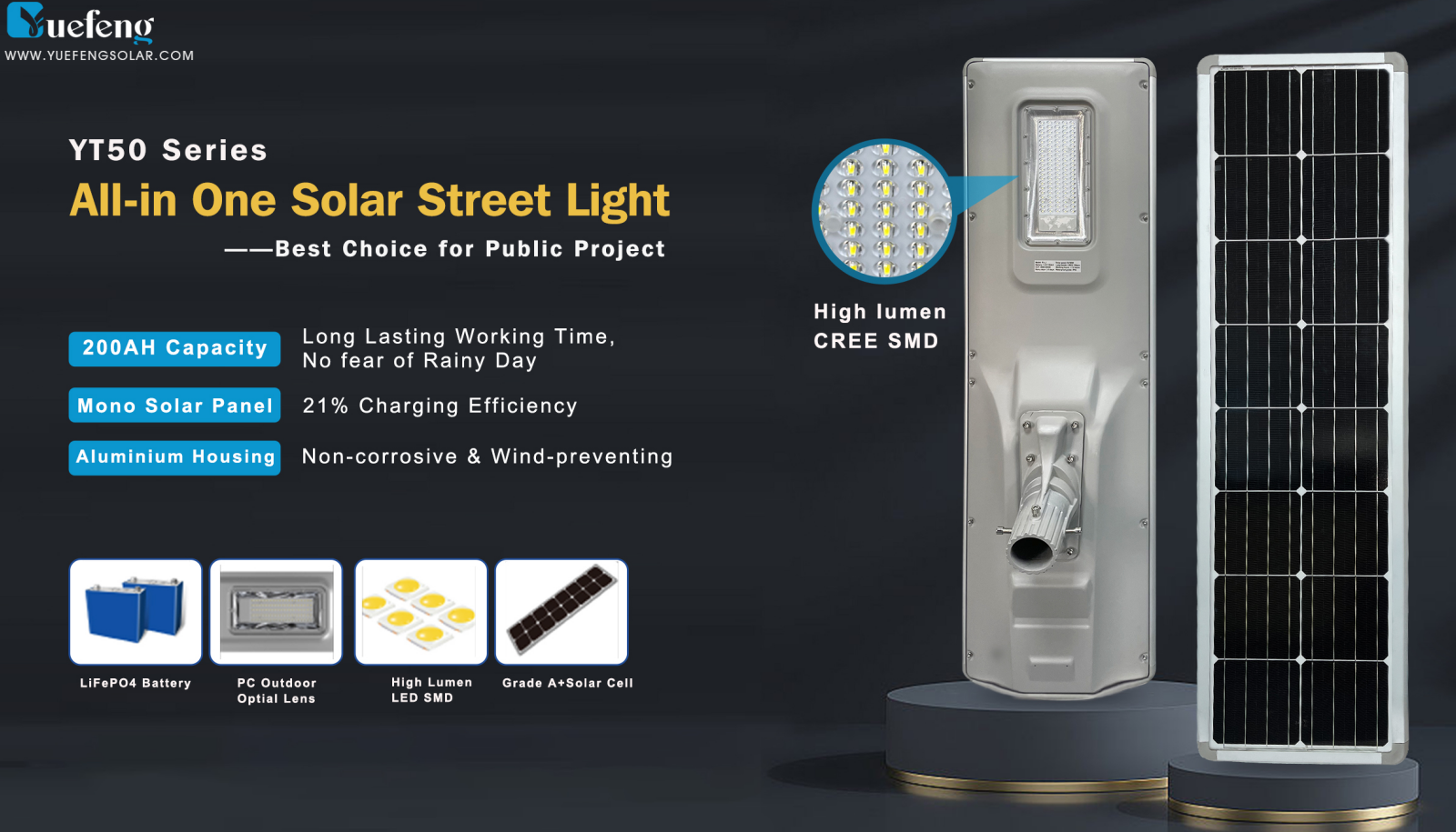 all in one led solar street light