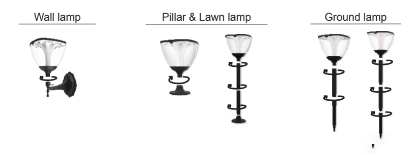 Modern solar garden lights 